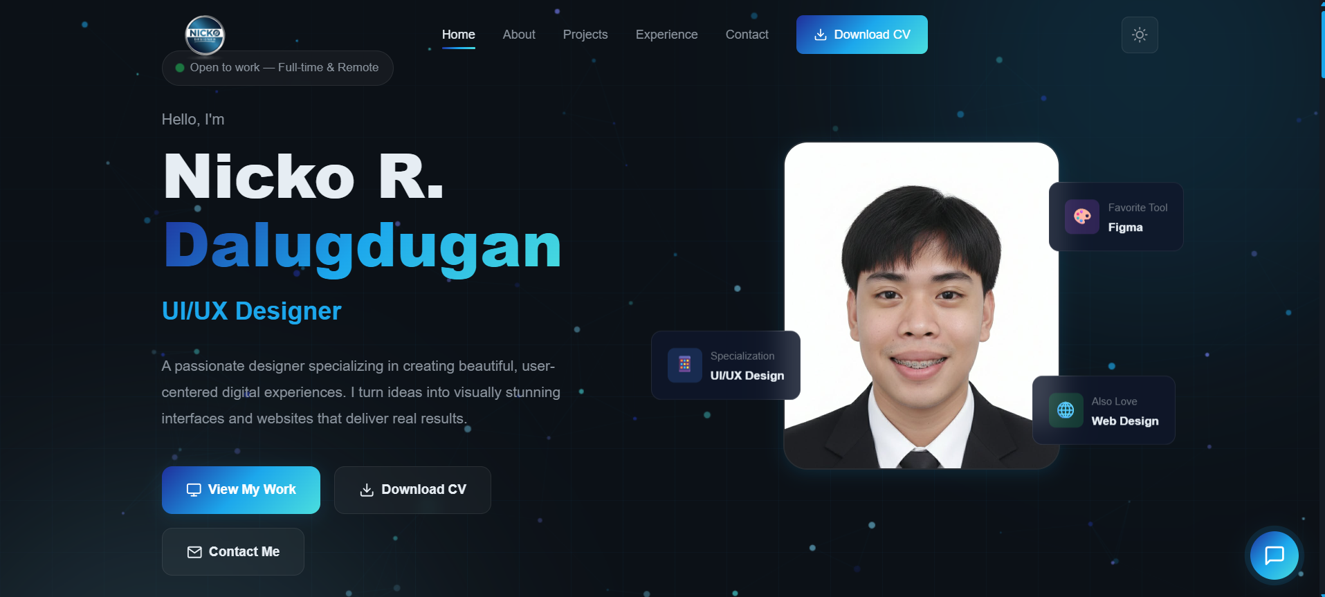 Portfolio Website Design Preview